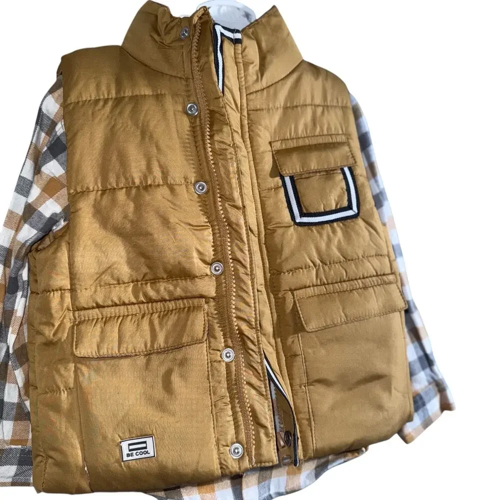 Toddler Boy Little Lad 3-pc. Puffer Vest, Shirt, & Pant Set SZ/3T